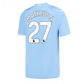 Lacne Muži Futbalové dres Manchester City Matheus Nunes #27 2023-24 Krátky Rukáv - Domáci